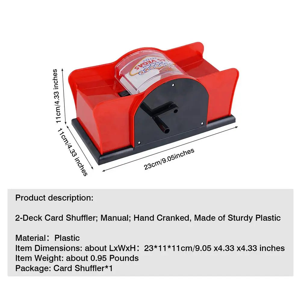 NEW Manual Card Shuffler Poker Shuffle Machine For Cards 2 Decks Of Card Holder Easy Hand Cranked System Casino Card Shuffler
