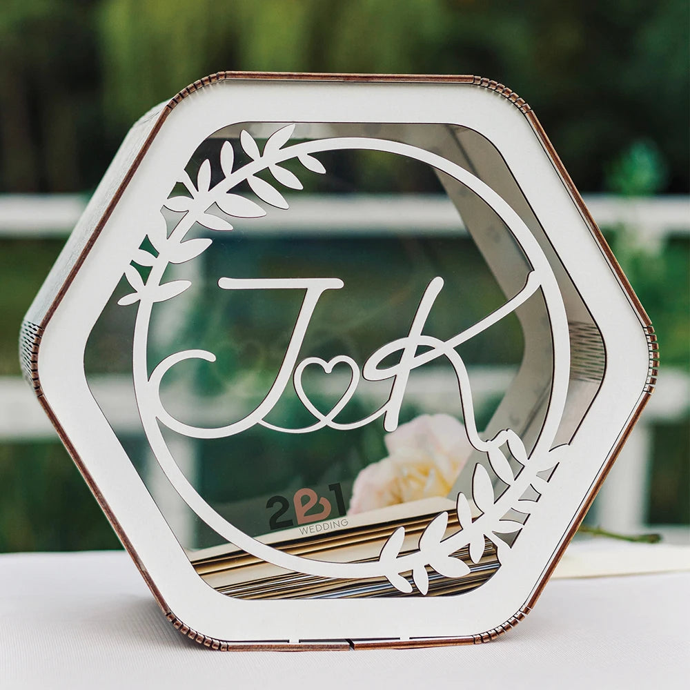 Card Box for Wedding Personalized Wood Wedding Card Box for Reception Decor Wedding Gift Custom Rustic Keepsake Memory Box