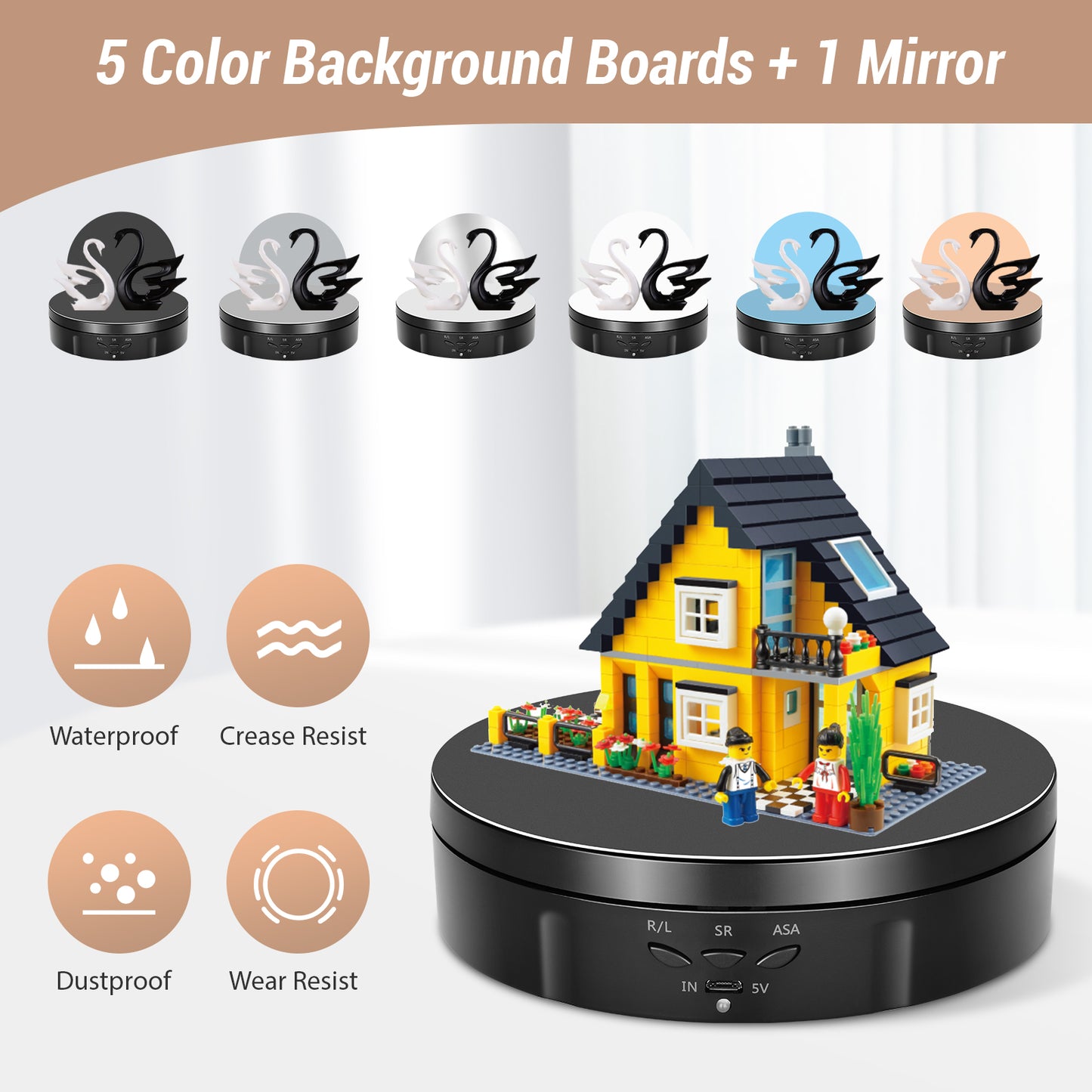30/42/52CM 100KG Rotating Display Stand  360° Panoramic Automatic Display Table Turntable Photography Backdrop Shooting Booth