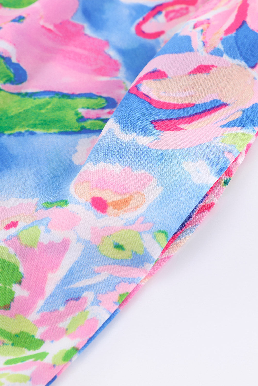 Floral Smocked Square Neck Jumpsuit with Pockets