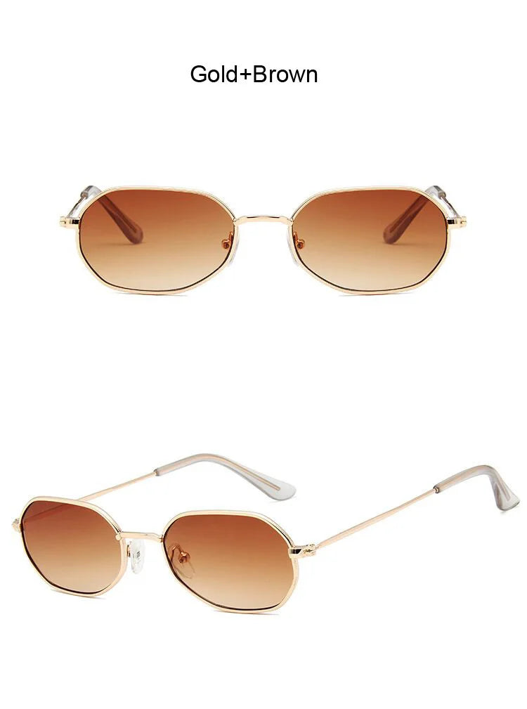 2020 New Red Brand Designer Vintage Oval Sunglasses Woman Retro Clear Lens Eyewear Square Sun Glasses For Female Male UV400