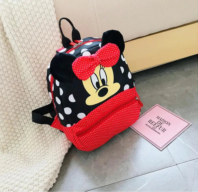 Disney Cartoon Backpack For Baby Boys Girls Minnie Mickey Mouse Children Lovely Schoolbag Kindergarten Schoolbag Kids Gift