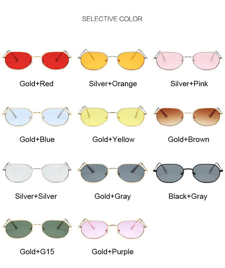 2020 New Red Brand Designer Vintage Oval Sunglasses Woman Retro Clear Lens Eyewear Square Sun Glasses For Female Male UV400