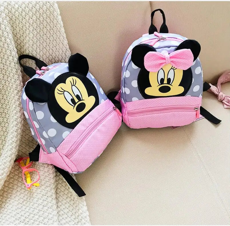 Disney Cartoon Backpack For Baby Boys Girls Minnie Mickey Mouse Children Lovely Schoolbag Kindergarten Schoolbag Kids Gift