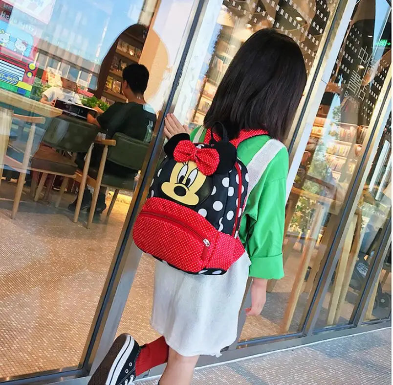 Disney Cartoon Backpack For Baby Boys Girls Minnie Mickey Mouse Children Lovely Schoolbag Kindergarten Schoolbag Kids Gift