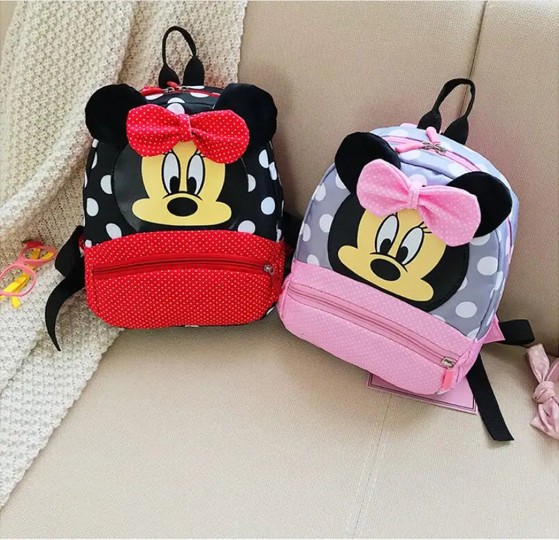 Disney Cartoon Backpack For Baby Boys Girls Minnie Mickey Mouse Children Lovely Schoolbag Kindergarten Schoolbag Kids Gift