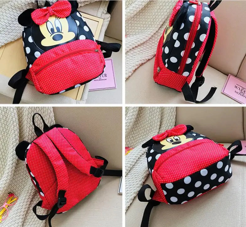 Disney Cartoon Backpack For Baby Boys Girls Minnie Mickey Mouse Children Lovely Schoolbag Kindergarten Schoolbag Kids Gift