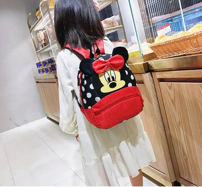 Disney Cartoon Backpack For Baby Boys Girls Minnie Mickey Mouse Children Lovely Schoolbag Kindergarten Schoolbag Kids Gift