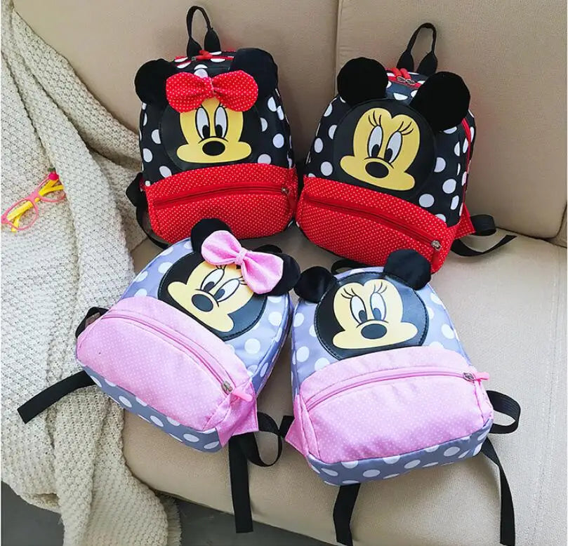 Disney Cartoon Backpack For Baby Boys Girls Minnie Mickey Mouse Children Lovely Schoolbag Kindergarten Schoolbag Kids Gift