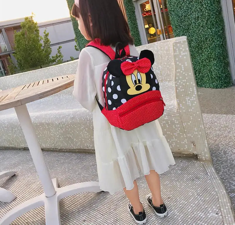 Disney Cartoon Backpack For Baby Boys Girls Minnie Mickey Mouse Children Lovely Schoolbag Kindergarten Schoolbag Kids Gift