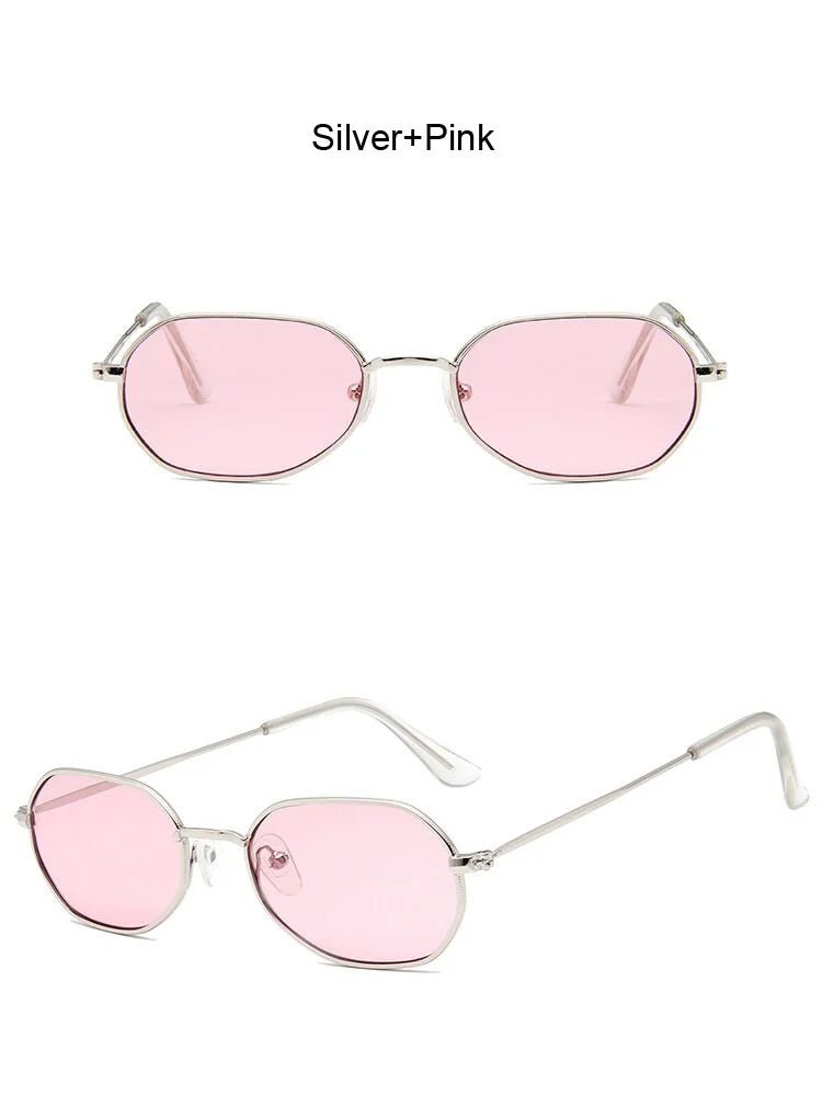 2020 New Red Brand Designer Vintage Oval Sunglasses Woman Retro Clear Lens Eyewear Square Sun Glasses For Female Male UV400