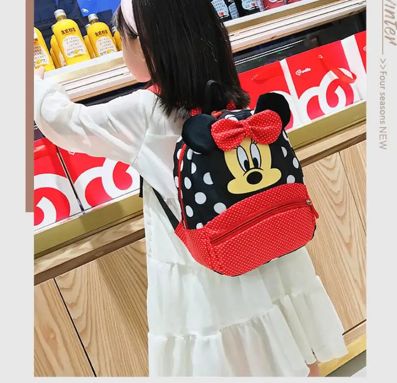 Disney Cartoon Backpack For Baby Boys Girls Minnie Mickey Mouse Children Lovely Schoolbag Kindergarten Schoolbag Kids Gift