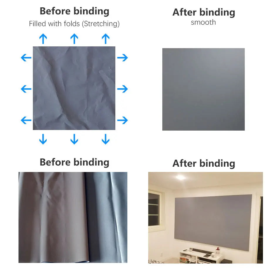 Salange Projector Screen Fabric 100 120 inch Screen Projection Portable Reflective Cloth For XGIMI H3 H2 YG400 for Xiaomi Beamer