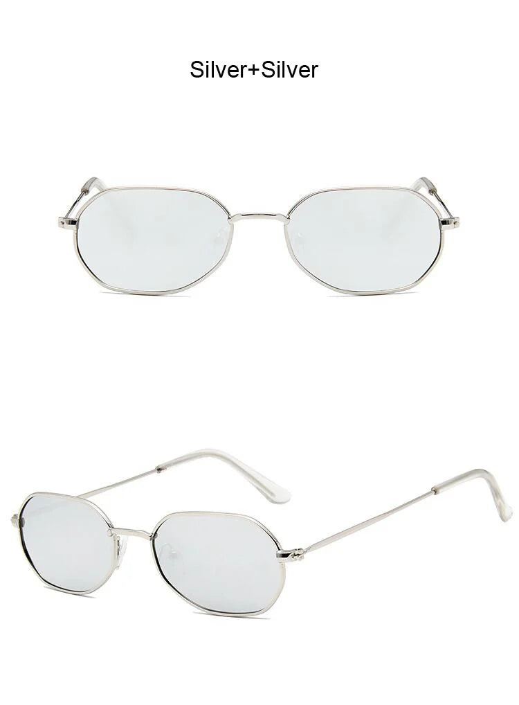2020 New Red Brand Designer Vintage Oval Sunglasses Woman Retro Clear Lens Eyewear Square Sun Glasses For Female Male UV400