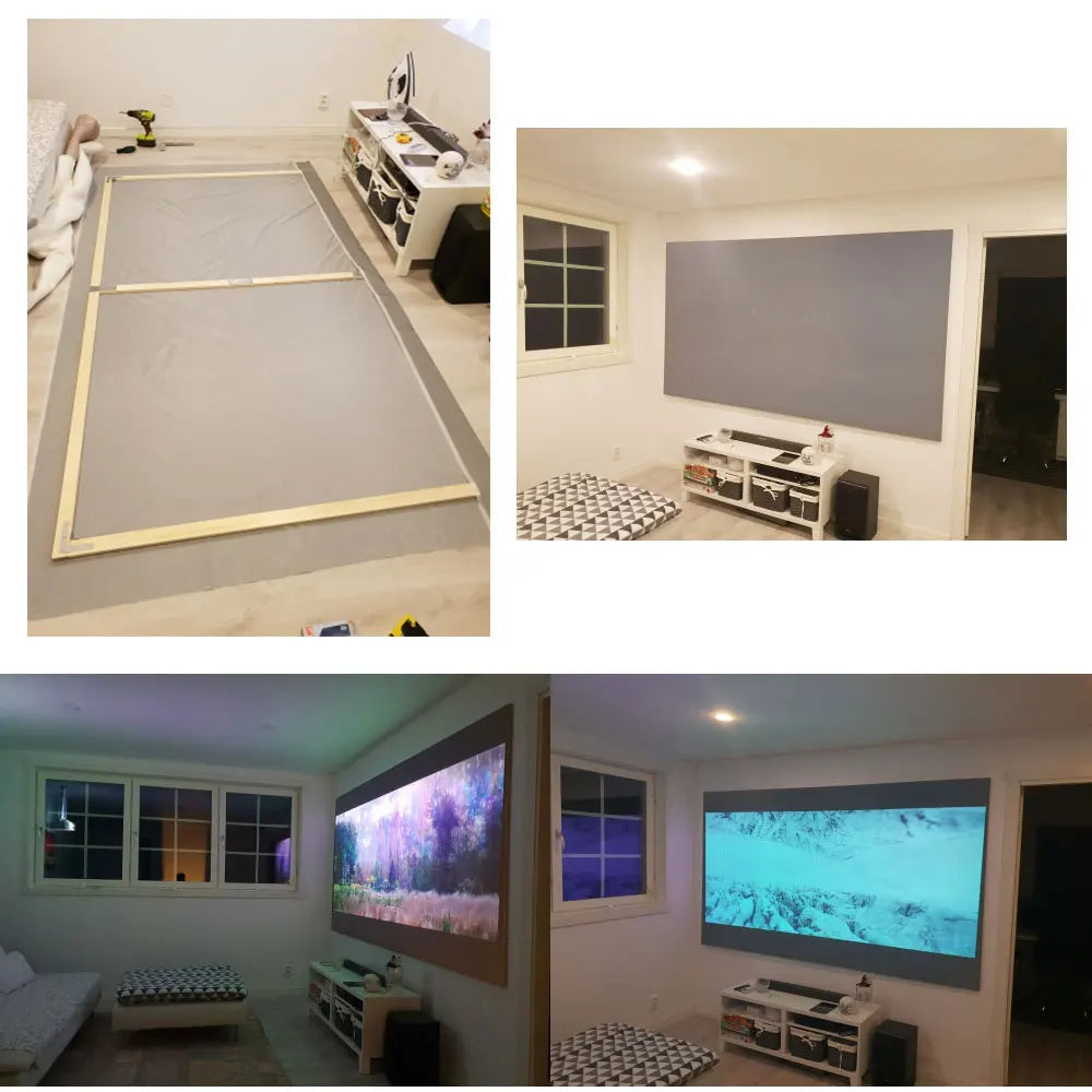 Salange Projector Screen Fabric 100 120 inch Screen Projection Portable Reflective Cloth For XGIMI H3 H2 YG400 for Xiaomi Beamer