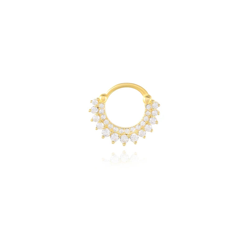 CANNER 925 Sterling Silver Hoop Earrings for Women Zircon Round Nose Piercing Cartilage Earrings Earings Jewelry pendientes 1pc