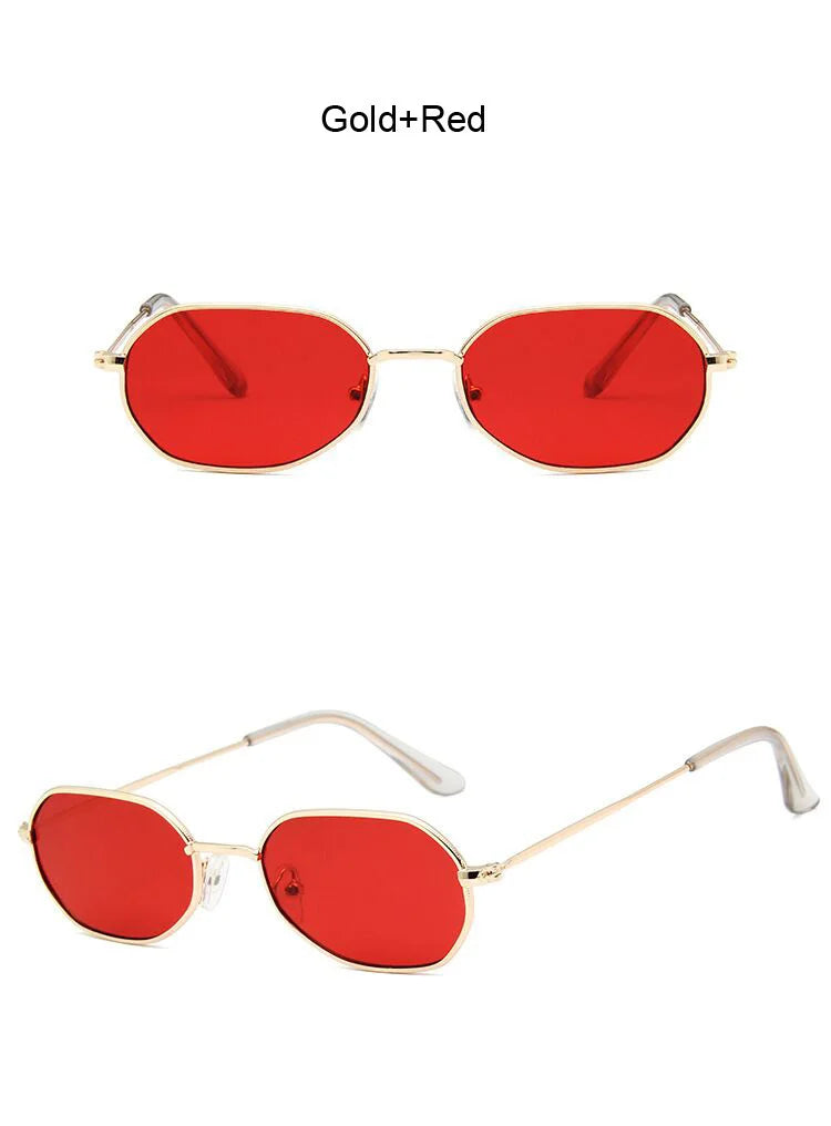 2020 New Red Brand Designer Vintage Oval Sunglasses Woman Retro Clear Lens Eyewear Square Sun Glasses For Female Male UV400