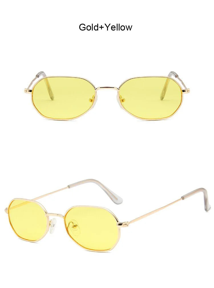 2020 New Red Brand Designer Vintage Oval Sunglasses Woman Retro Clear Lens Eyewear Square Sun Glasses For Female Male UV400