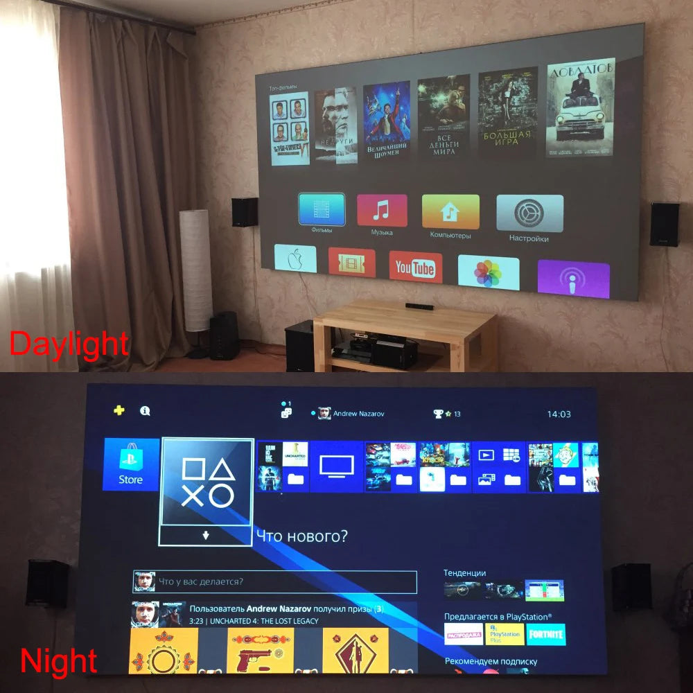 Salange Projector Screen Fabric 100 120 inch Screen Projection Portable Reflective Cloth For XGIMI H3 H2 YG400 for Xiaomi Beamer