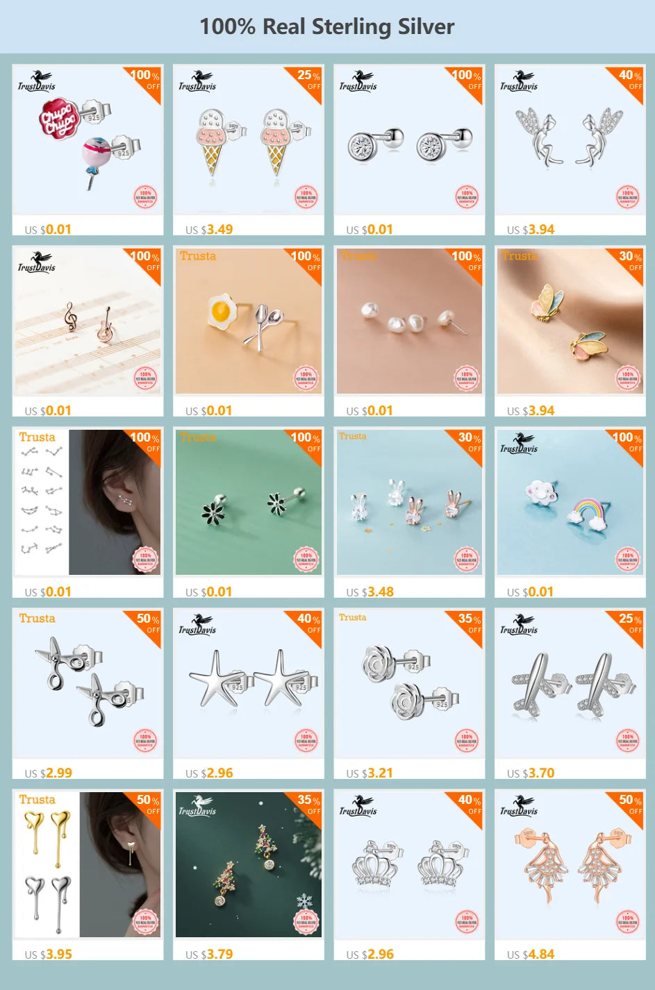 Trustdavis Genuine 925 Sterling Silver Sweet Asymmetric Cat Fish Bone CZ Stud Earrings For Women Wedding Jewelry DS2174