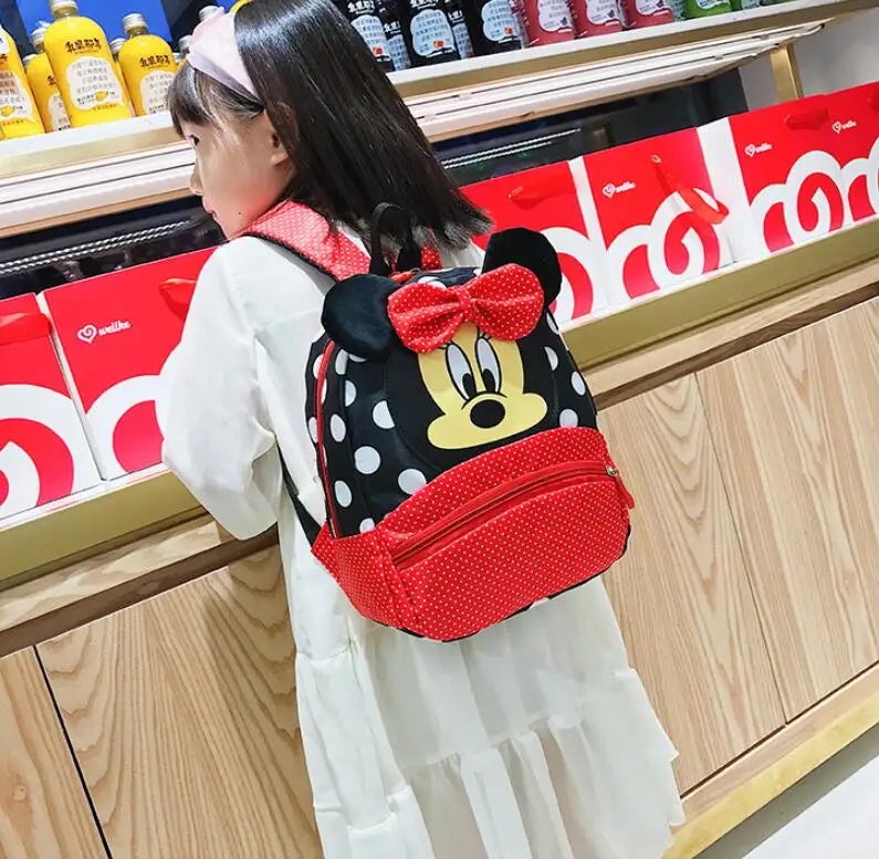 Disney Cartoon Backpack For Baby Boys Girls Minnie Mickey Mouse Children Lovely Schoolbag Kindergarten Schoolbag Kids Gift