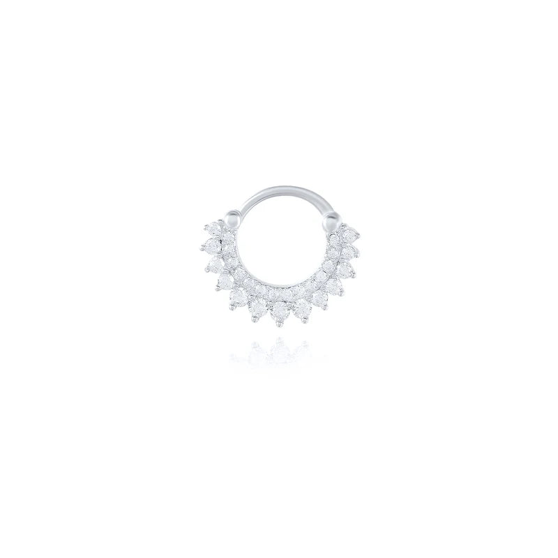 CANNER 925 Sterling Silver Hoop Earrings for Women Zircon Round Nose Piercing Cartilage Earrings Earings Jewelry pendientes 1pc