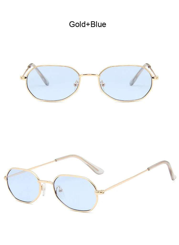 2020 New Red Brand Designer Vintage Oval Sunglasses Woman Retro Clear Lens Eyewear Square Sun Glasses For Female Male UV400