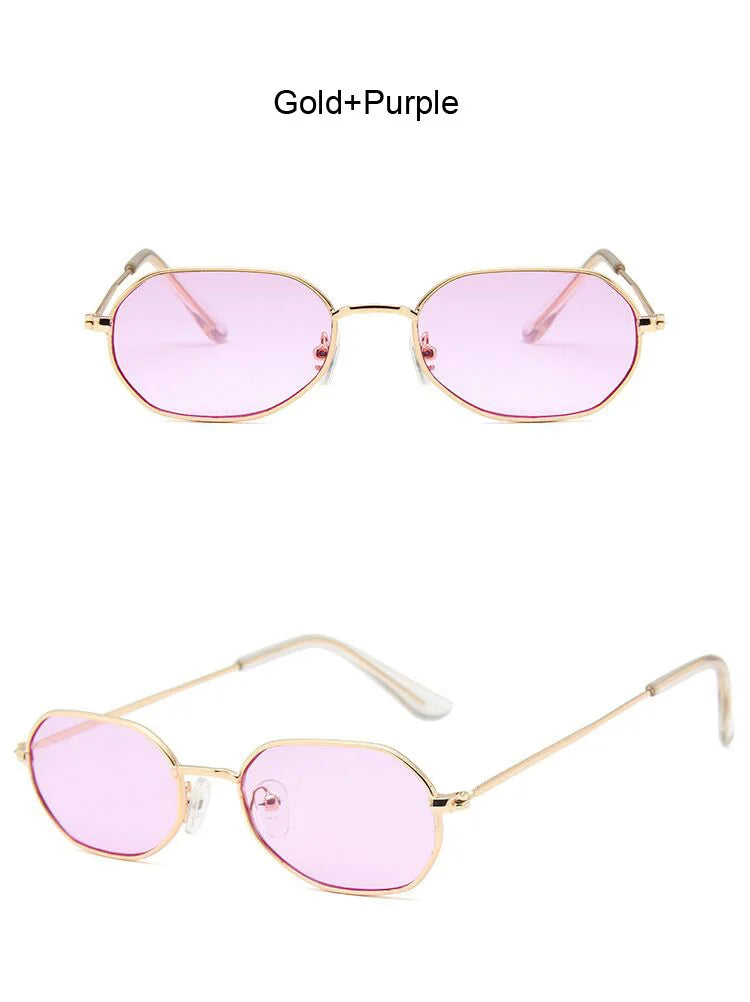 2020 New Red Brand Designer Vintage Oval Sunglasses Woman Retro Clear Lens Eyewear Square Sun Glasses For Female Male UV400