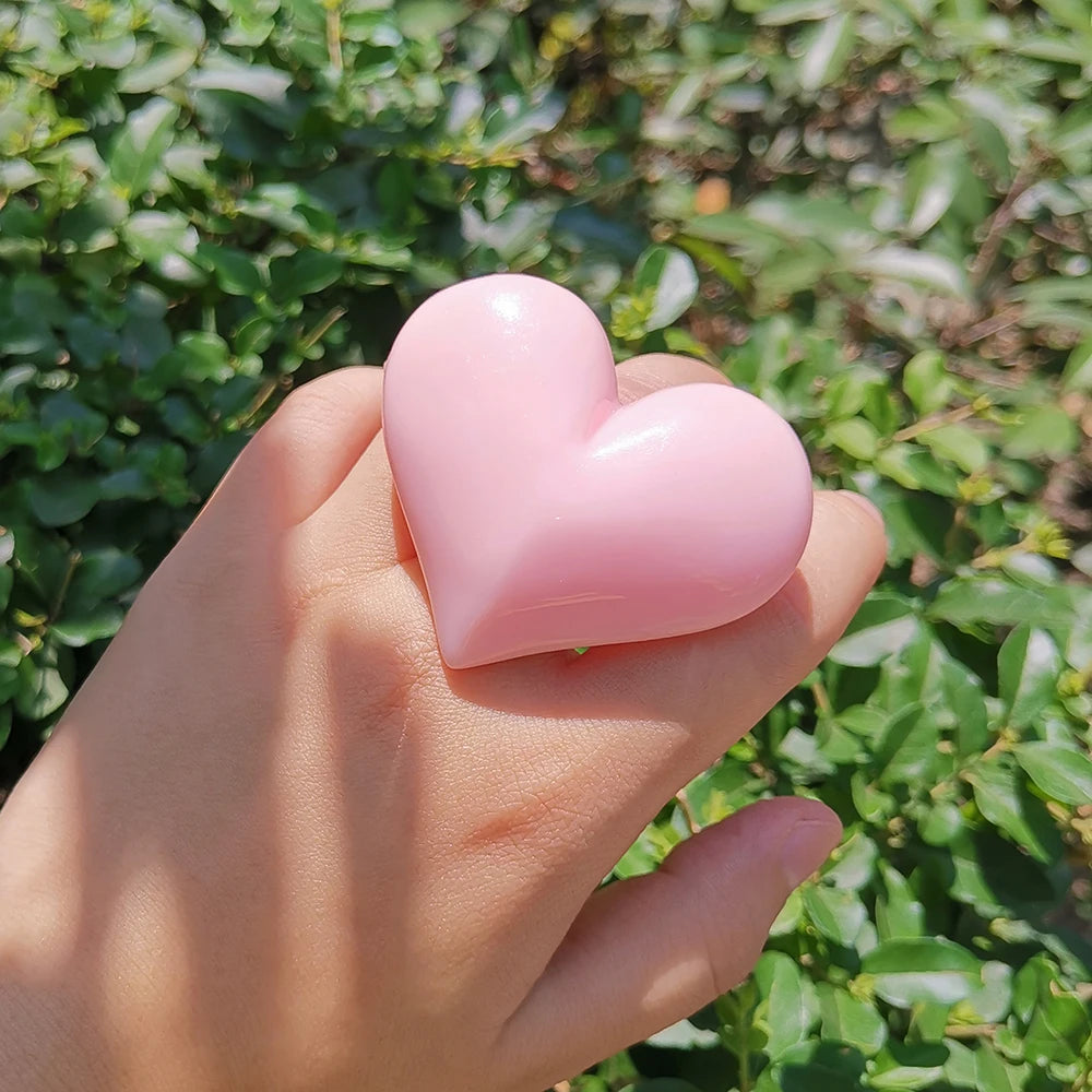 Lost Lady Cute Exaggerated Big Red Heart Rings for Women Girls Statement Resin Finger Rings Jewelry Gift Accessories