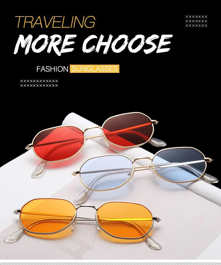 2020 New Red Brand Designer Vintage Oval Sunglasses Woman Retro Clear Lens Eyewear Square Sun Glasses For Female Male UV400