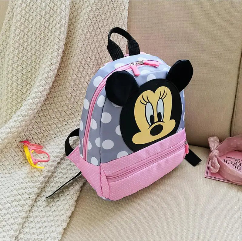 Disney Cartoon Backpack For Baby Boys Girls Minnie Mickey Mouse Children Lovely Schoolbag Kindergarten Schoolbag Kids Gift