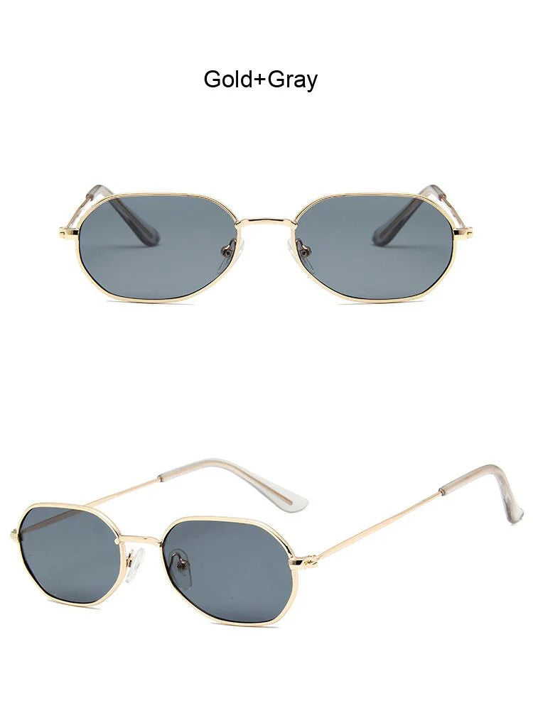 2020 New Red Brand Designer Vintage Oval Sunglasses Woman Retro Clear Lens Eyewear Square Sun Glasses For Female Male UV400
