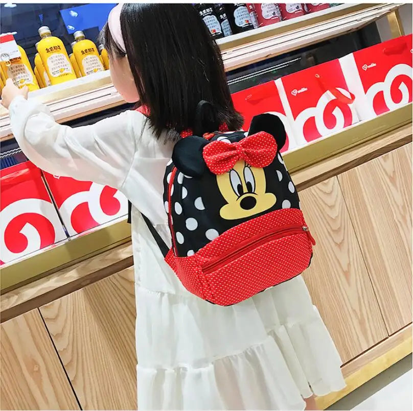 Disney Cartoon Backpack For Baby Boys Girls Minnie Mickey Mouse Children Lovely Schoolbag Kindergarten Schoolbag Kids Gift