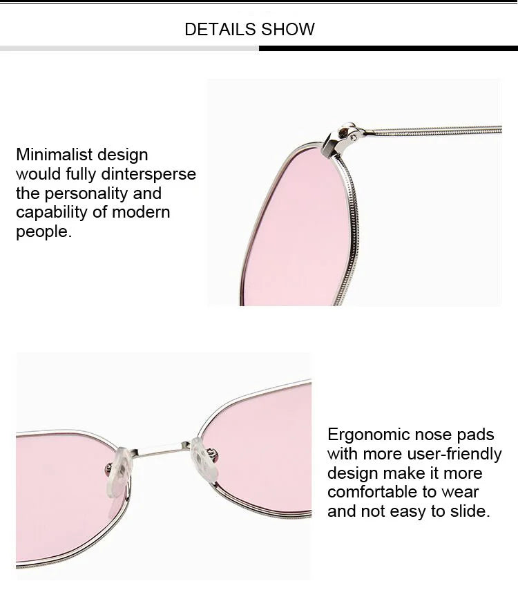 2020 New Red Brand Designer Vintage Oval Sunglasses Woman Retro Clear Lens Eyewear Square Sun Glasses For Female Male UV400