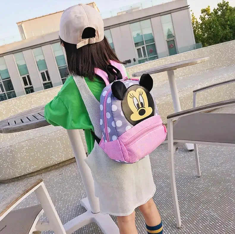 Disney Cartoon Backpack For Baby Boys Girls Minnie Mickey Mouse Children Lovely Schoolbag Kindergarten Schoolbag Kids Gift