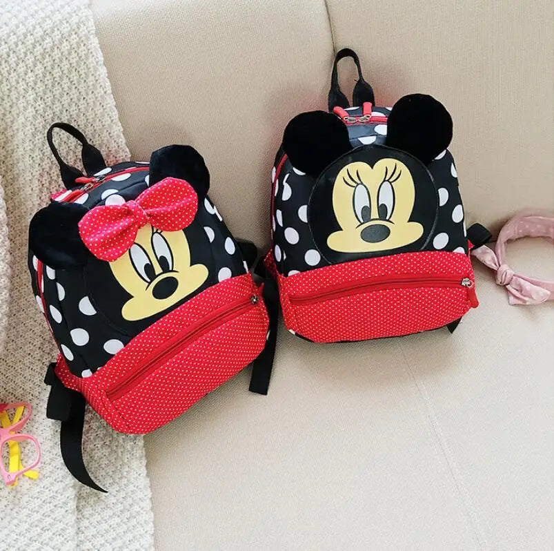 Disney Cartoon Backpack For Baby Boys Girls Minnie Mickey Mouse Children Lovely Schoolbag Kindergarten Schoolbag Kids Gift