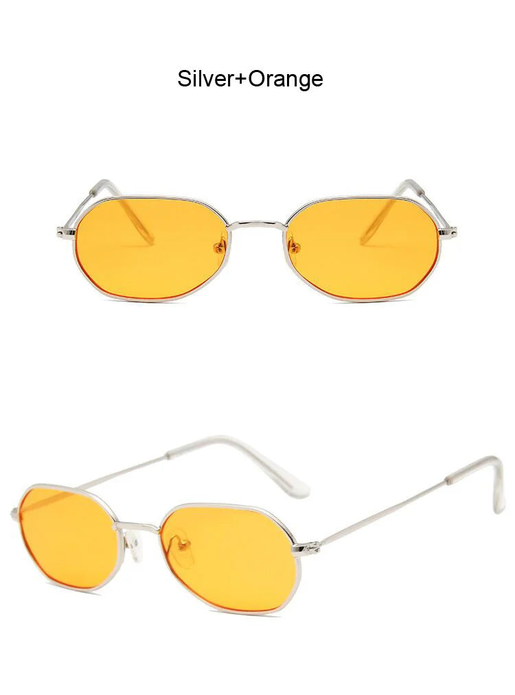 2020 New Red Brand Designer Vintage Oval Sunglasses Woman Retro Clear Lens Eyewear Square Sun Glasses For Female Male UV400