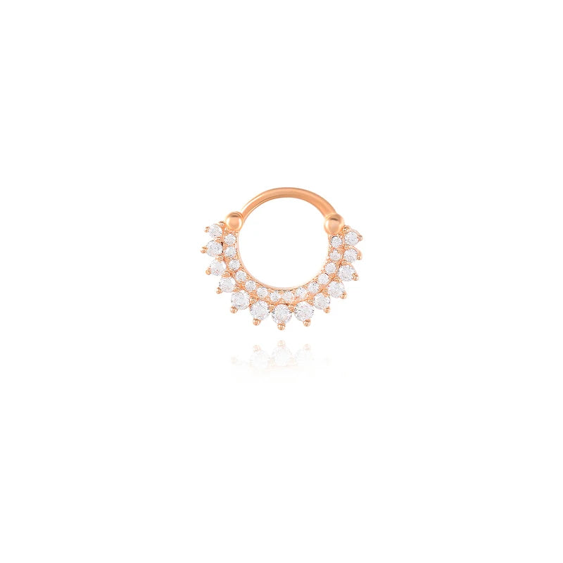 CANNER 925 Sterling Silver Hoop Earrings for Women Zircon Round Nose Piercing Cartilage Earrings Earings Jewelry pendientes 1pc