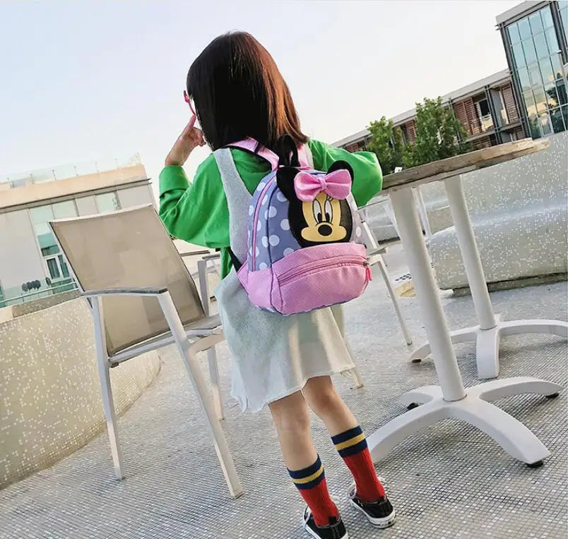 Disney Cartoon Backpack For Baby Boys Girls Minnie Mickey Mouse Children Lovely Schoolbag Kindergarten Schoolbag Kids Gift