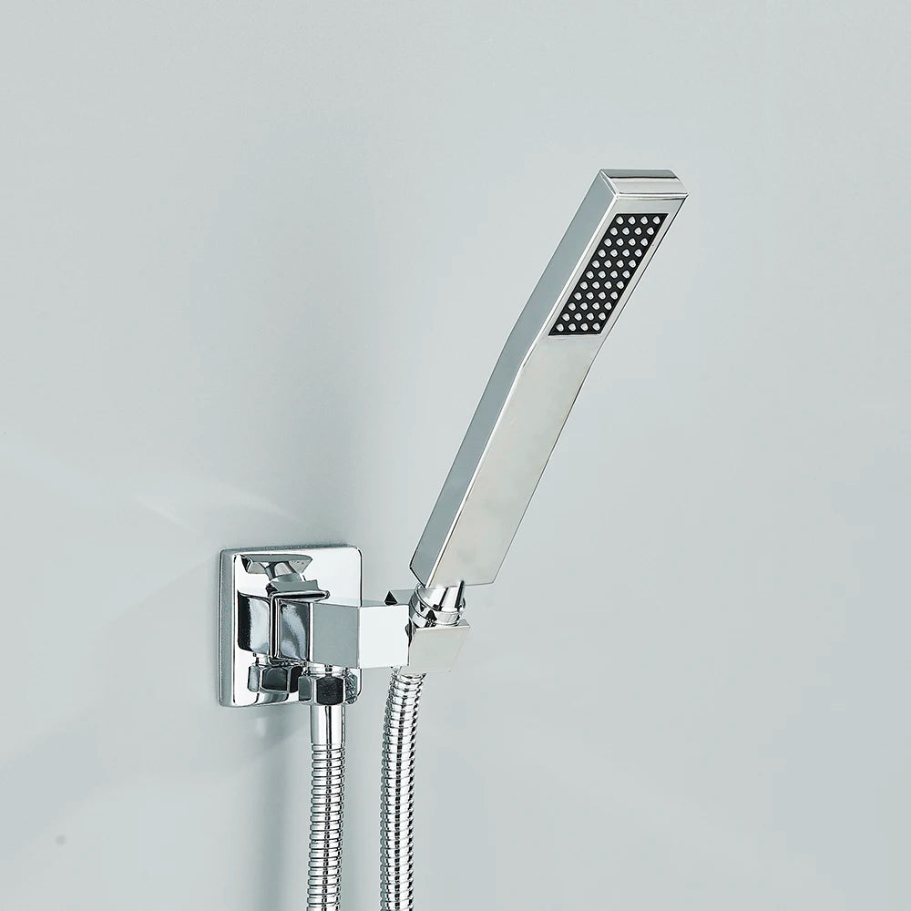 Matte Black Handshower Head 150cm Stainless Steel Shower Hose Shower Faucet Sprayer Head Wall Mounted Faucet Accessories