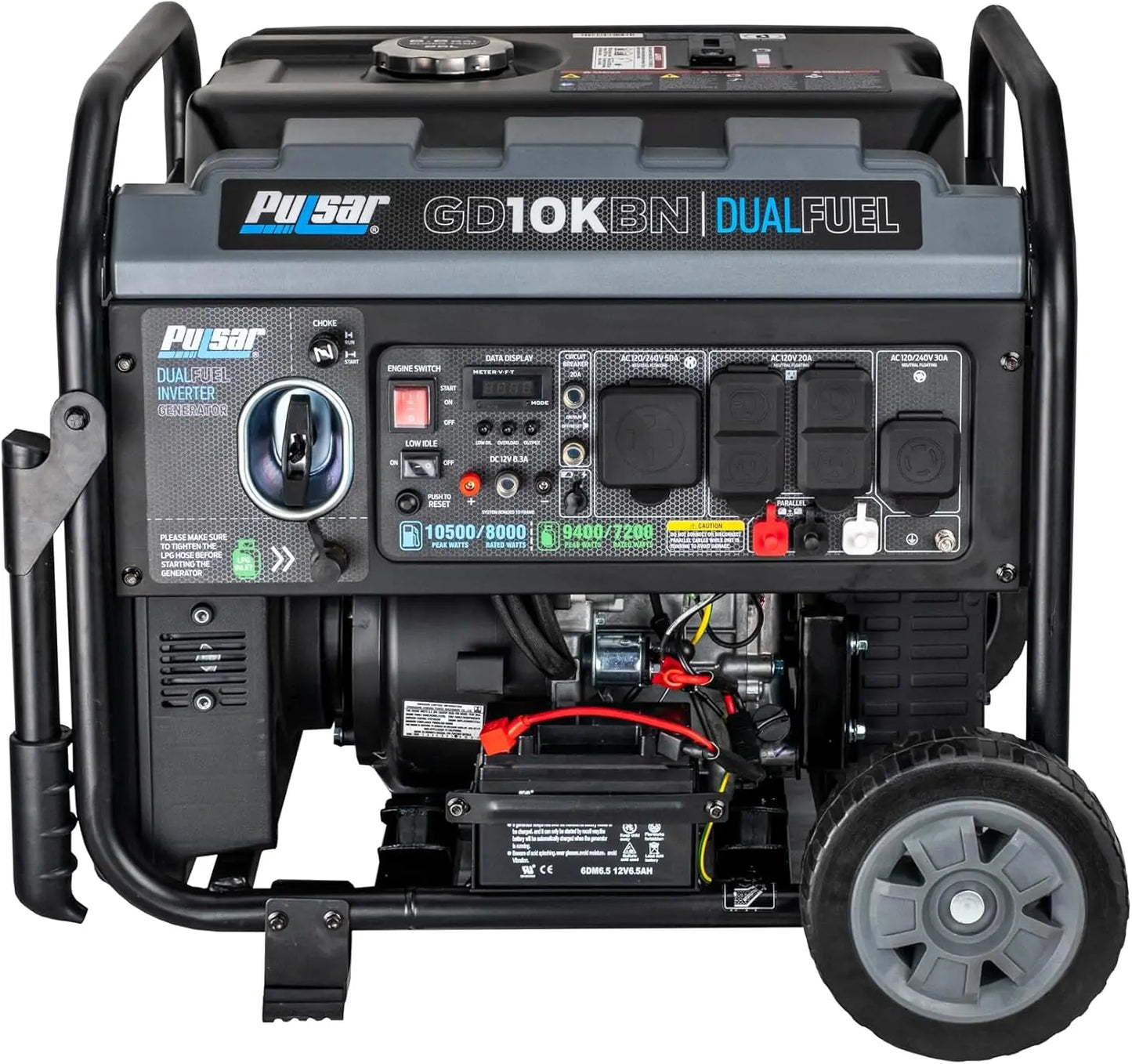 10500W Dual Fuel Portable Inverter Generator for Residential and Camping Use Overload Protection Short Circuit Protection