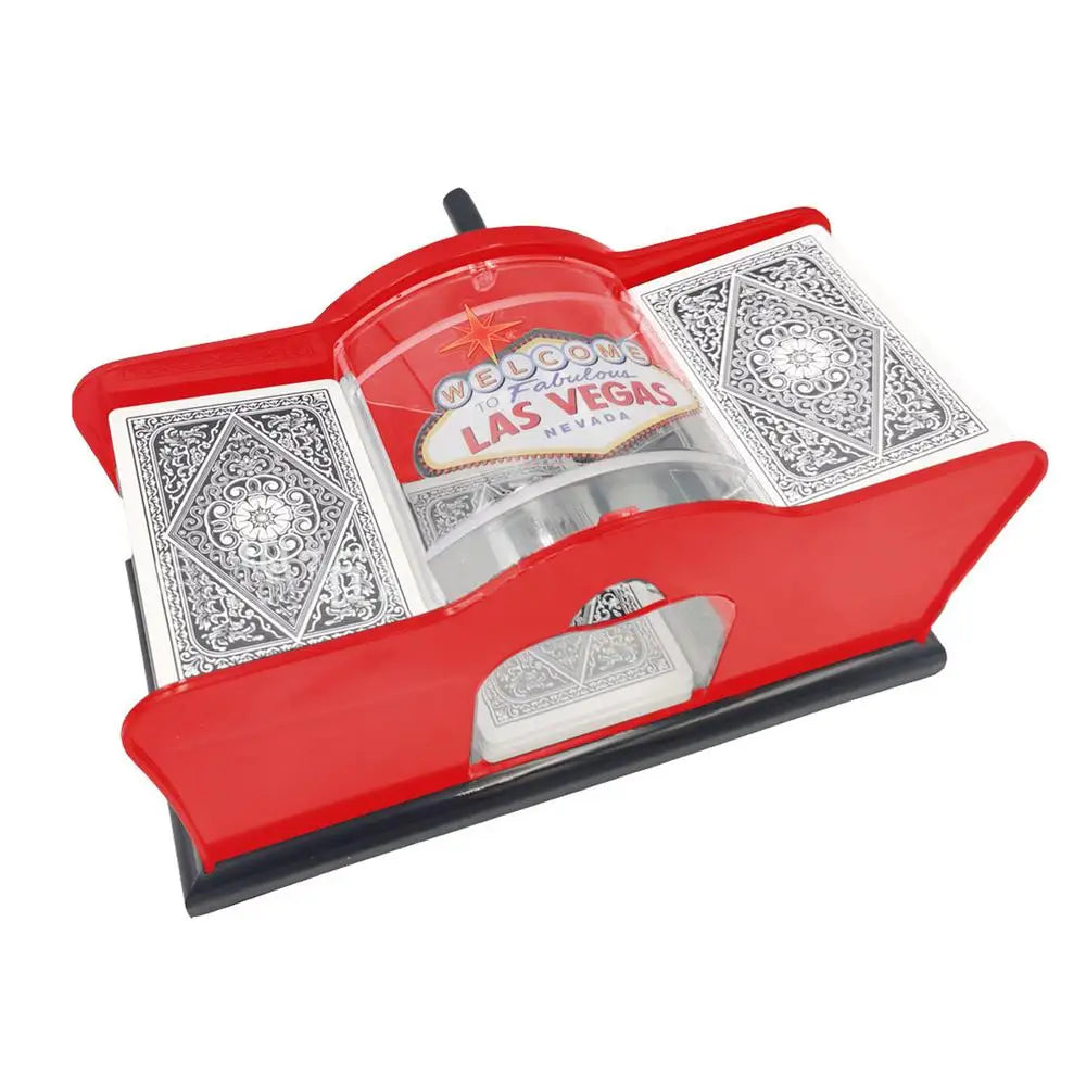 NEW Manual Card Shuffler Poker Shuffle Machine For Cards 2 Decks Of Card Holder Easy Hand Cranked System Casino Card Shuffler