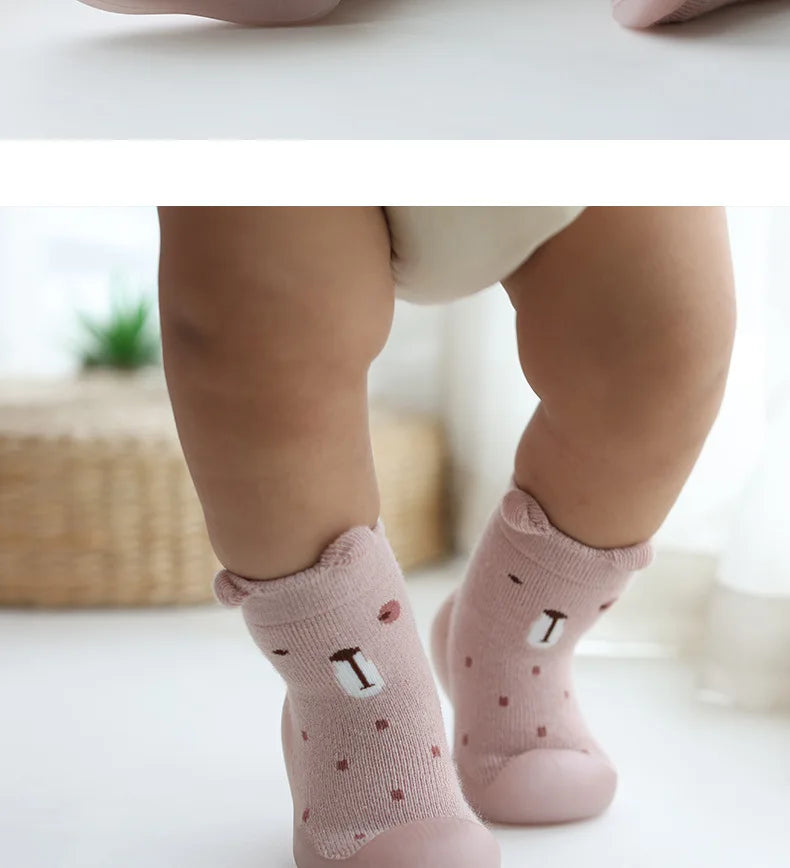 Newborn Baby Shoes Infant Cute Cartoon Kids Boy Shoes Soft Rubber Sole Child Floor Sneaker Booties Toddler Girls First Walker