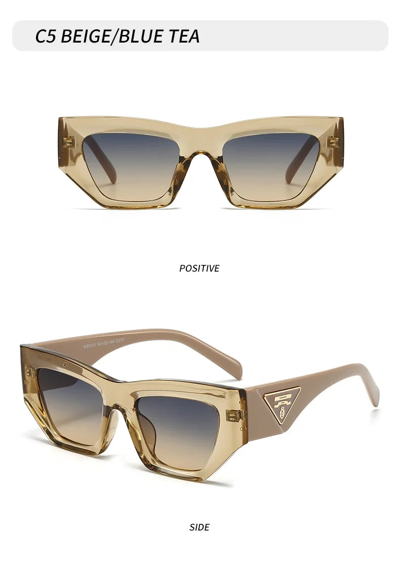 Fashion Luxury Brand Sunglasses For Men And Women Designer Cat Eye Unisex Sun Glasses Glamour Runway Eyewear UV400