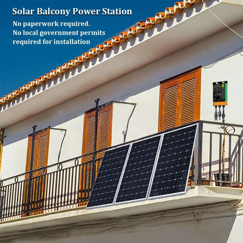 Y&H Grid Tie Inverter 300W 350W 500W 600W 700W MPPT Micro Inverter Solar PV Grid Tie System for Home DC18-50V Output AC110V/240V