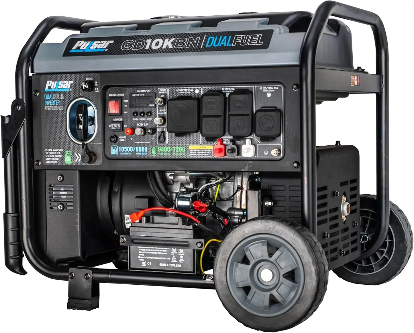 10500W Dual Fuel Portable Inverter Generator for Residential and Camping Use Overload Protection Short Circuit Protection