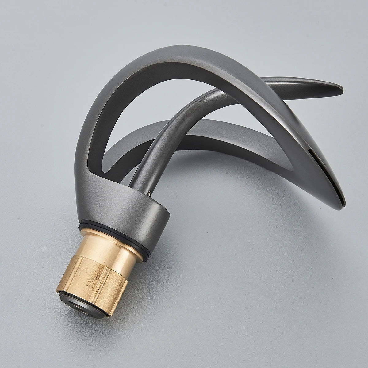ALL Brass Black Bathroom Basin Faucet Waterfall Hot Cold Water Mixer Tap Deck Mounted Single Handle Modern Style Mixer Crane