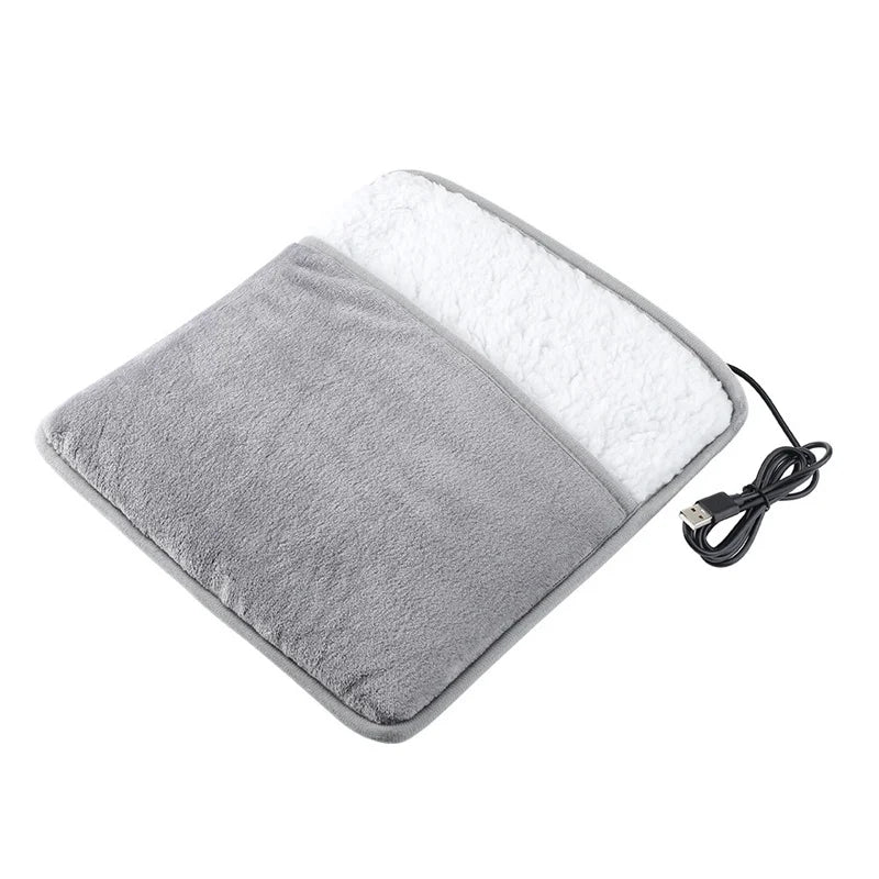 Electric Foot Warmer Portable Usb Heating Pad Soft Plush Washable Feet Heater Household Office Improve Sleeping Warming Mat 발난로