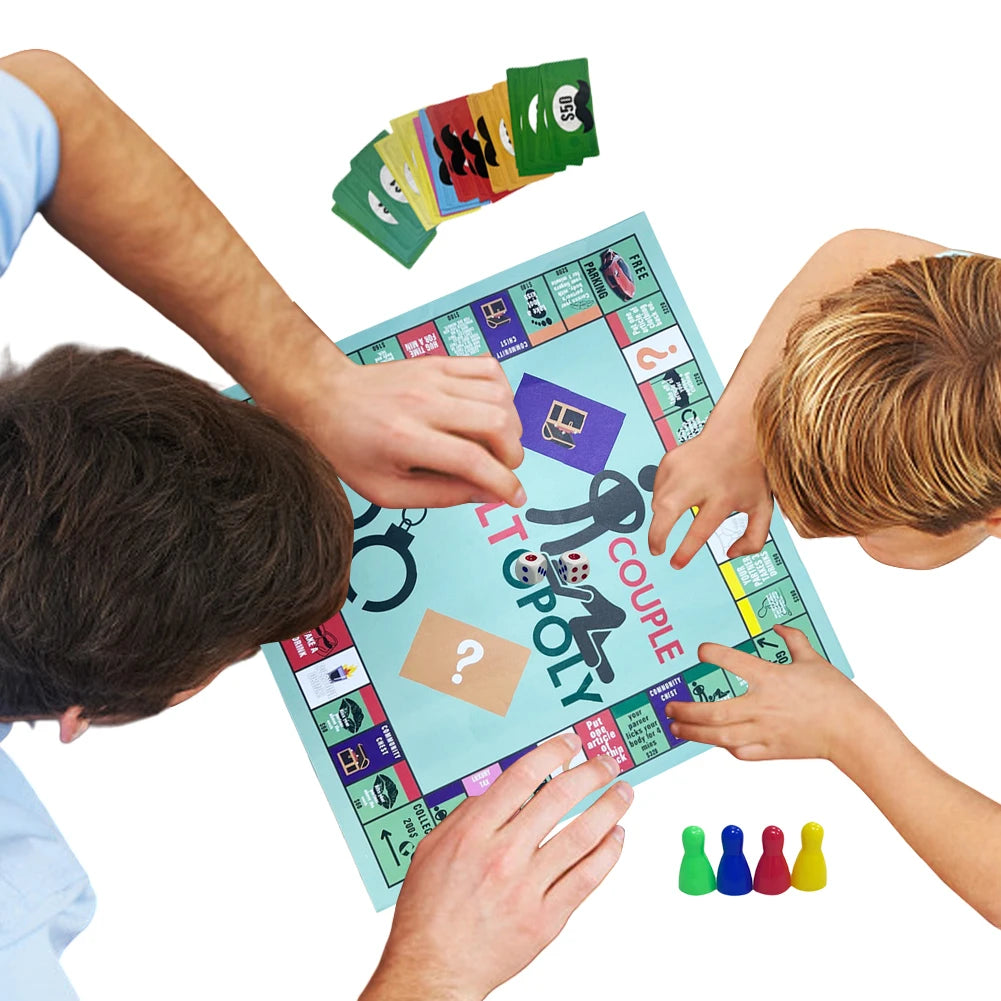 Adultopoly Board Game Couple Board Game Interactive Relationship Card Game Portable Couple Game Valentines Gifts for Him Her
