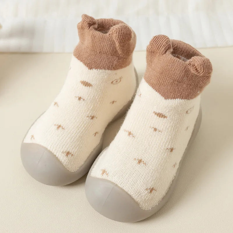 Newborn Baby Shoes Infant Cute Cartoon Kids Boy Shoes Soft Rubber Sole Child Floor Sneaker Booties Toddler Girls First Walker